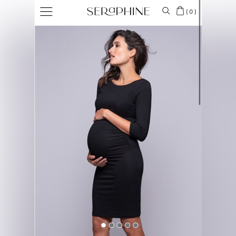 Seraphine BLACK MATERNITY SHIFT DRESS